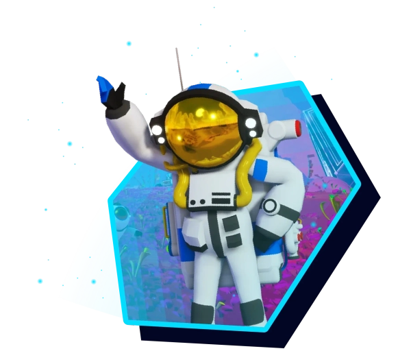 Astroneer model saluting