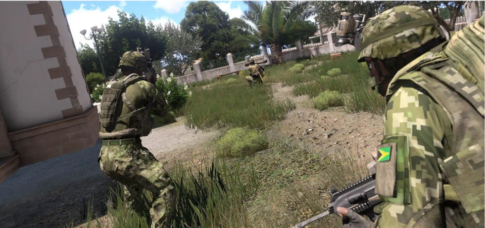 Arma 3 players in gun fight