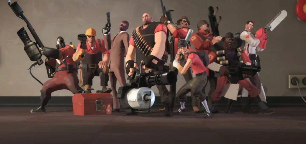 TF2 server hosting multiplayer character lineup