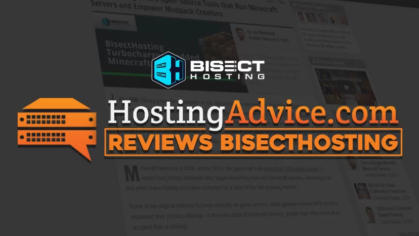 BisectHosting Evaluated on HostingAdvice.com