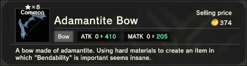 Craftopia Adamantite Bow