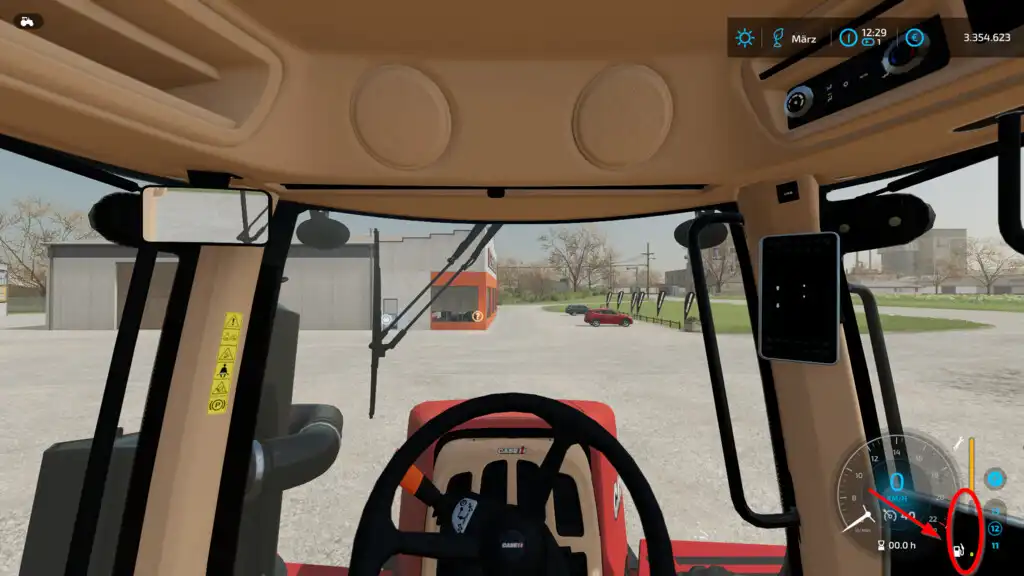 Farming Simulator 22 Fuel Level Warning