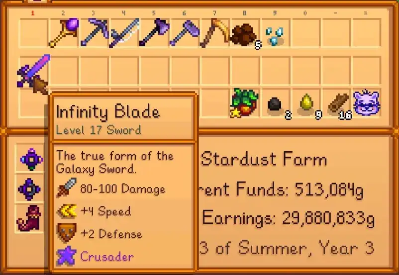 Stardew Valley Infinity Blade