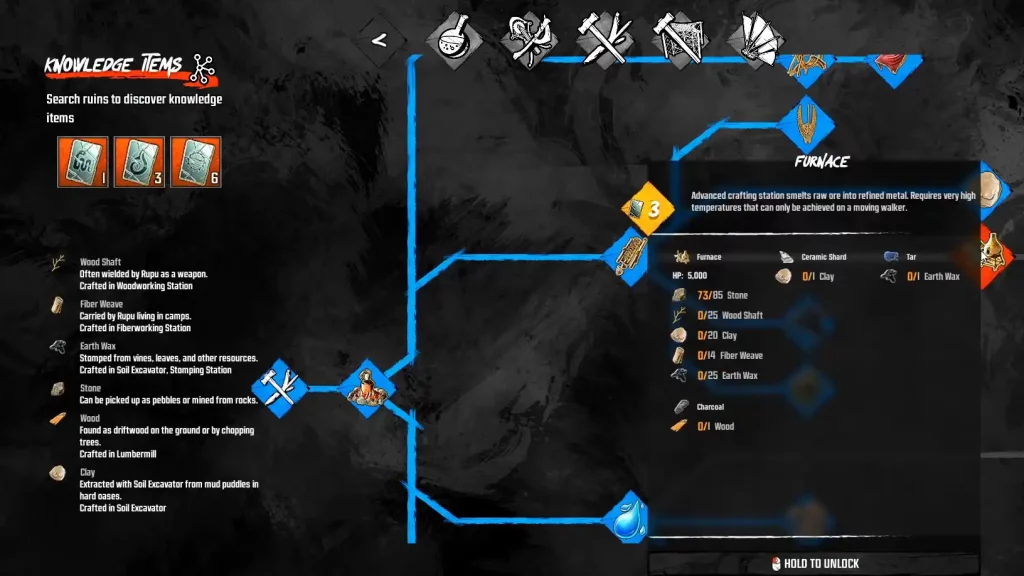 Last Oasis Furnace Tech Tree