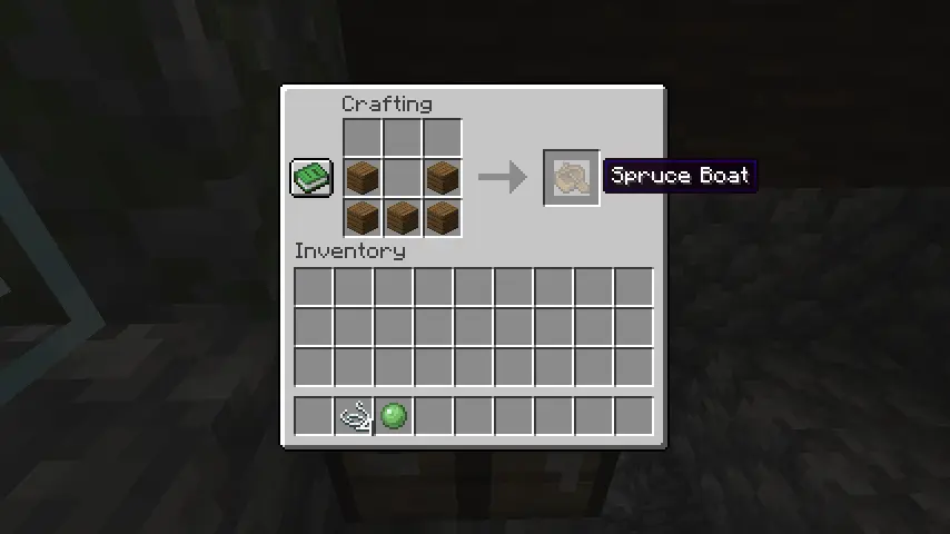 Minecraft 1.21 Boat Crafting Recipe