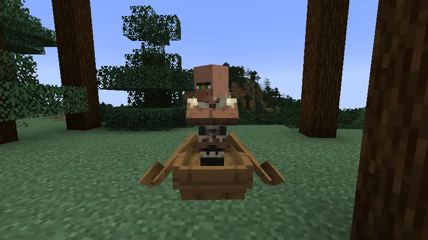 How to Transport Villagers: Villager in Boat Screenshot