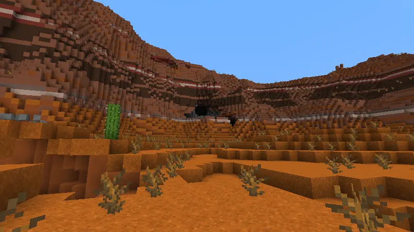 Minecraft 1.21 Badlands Biome Screenshot