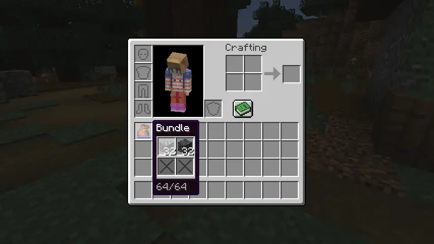 Minecraft 1.21 Bundles Interface Screenshot