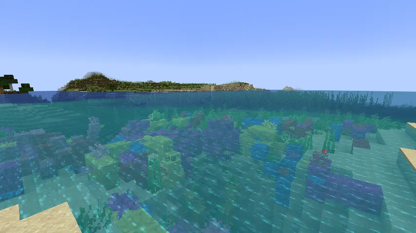 Minecraft 1.21 Warm Ocean Biome Screenshot