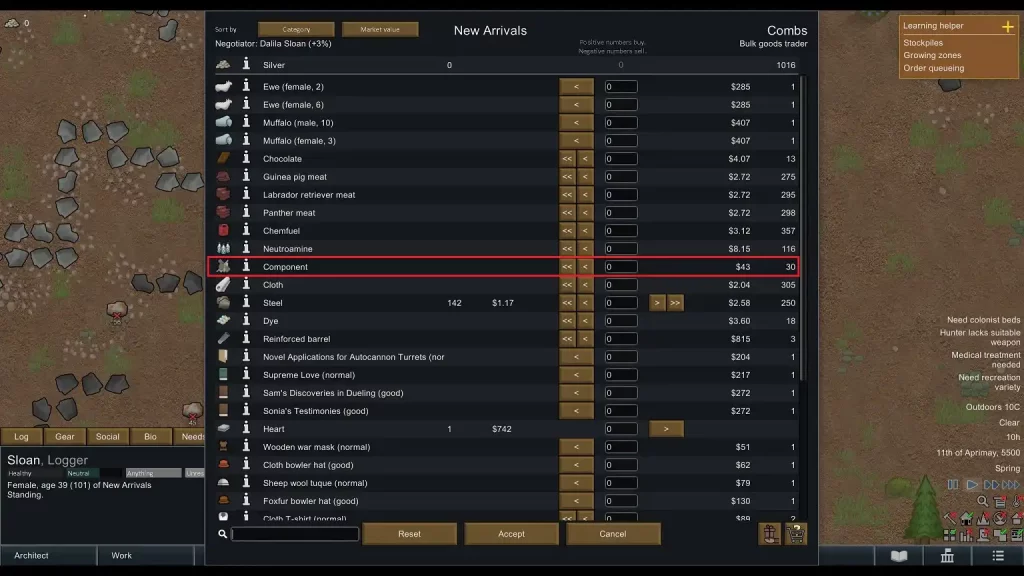 RimWorld Component Trader