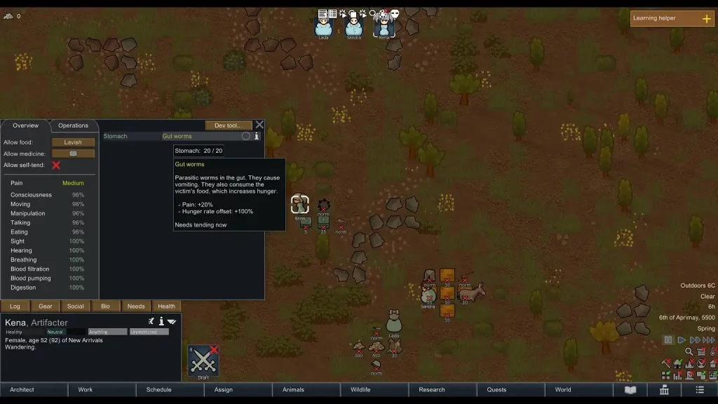 RimWorld Gut Worms