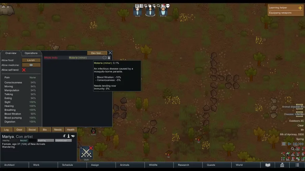 RimWorld Malaria