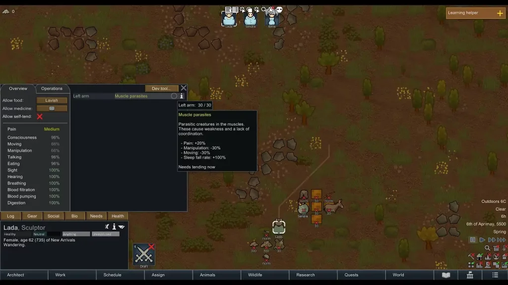 RimWorld Muscle Parasites