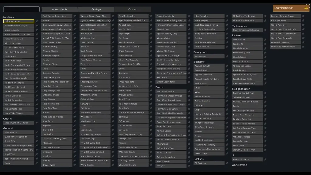 RimWorld Output