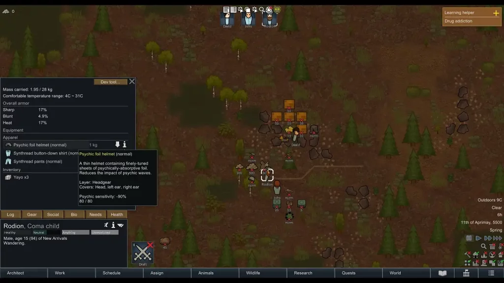 RimWorld Psychic Droner Protection