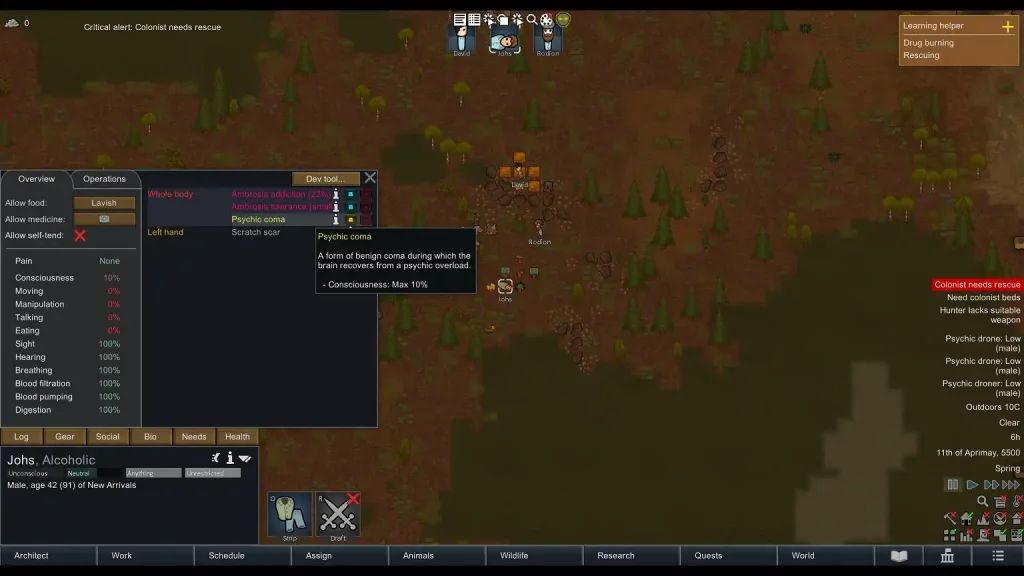 RimWorld Psychic Sensitivity