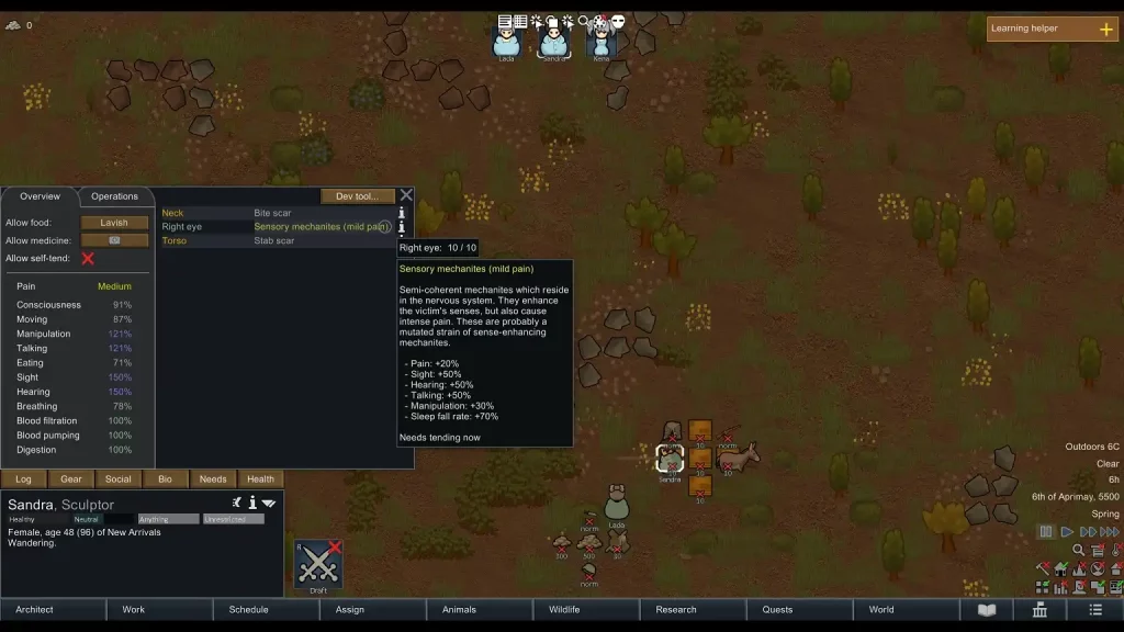 RimWorld Sensory Mechanites