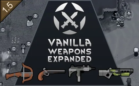 RimWorld Best Mods 2024: Vanilla Weapons Expanded Logo