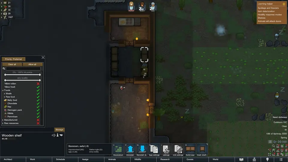 Rimworld Beginner’s Guide: Food Storage Screenshot