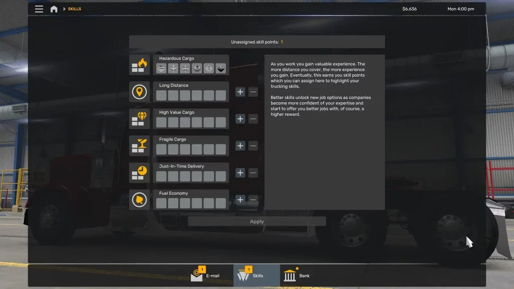 American Truck Simulator Skills