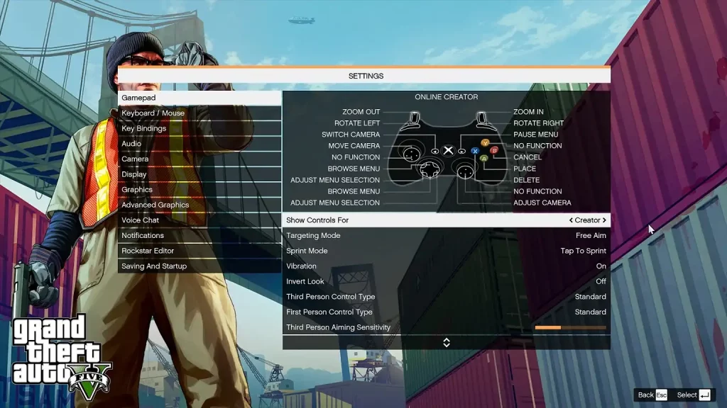 GTA V PC Gamepad Controls