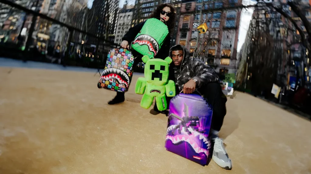 Minecraft Merch 2024: Minecraft Sprayground Backpack Promo Image