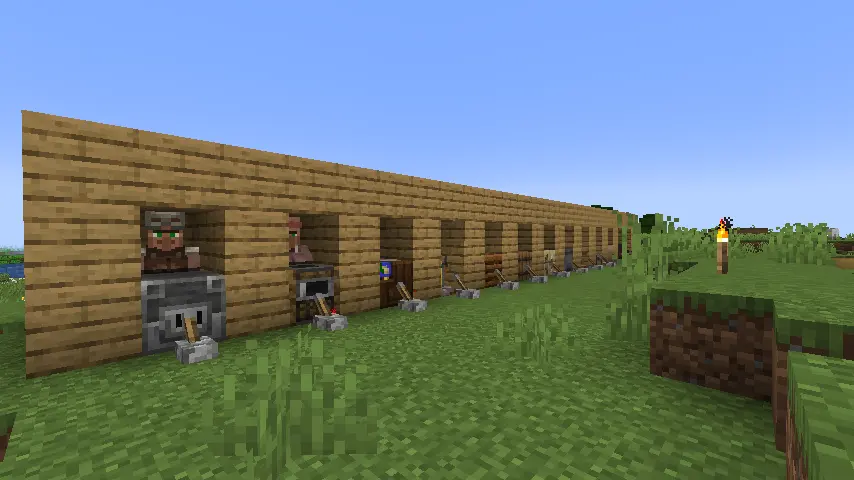 Minecraft 1.21 Villager Trading Hall Screenshot