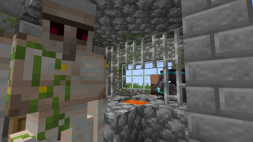 Minecraft 1.21 Mob and Blacksmith Villager Screenshot