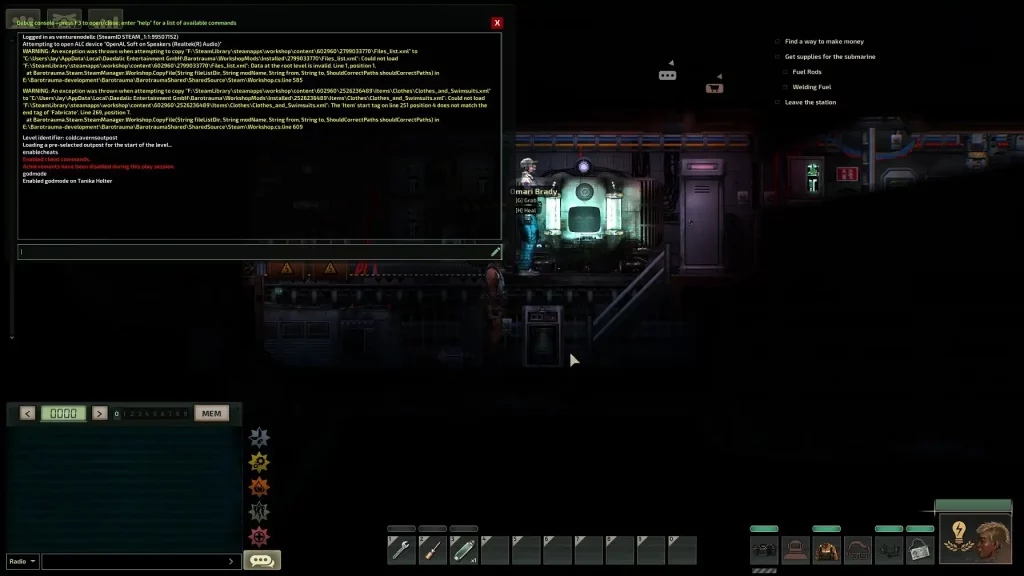 Barotrauma Console Commands