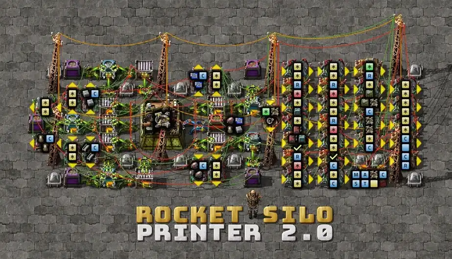 Factorio Automated Rocket Silo Printer 2.0a