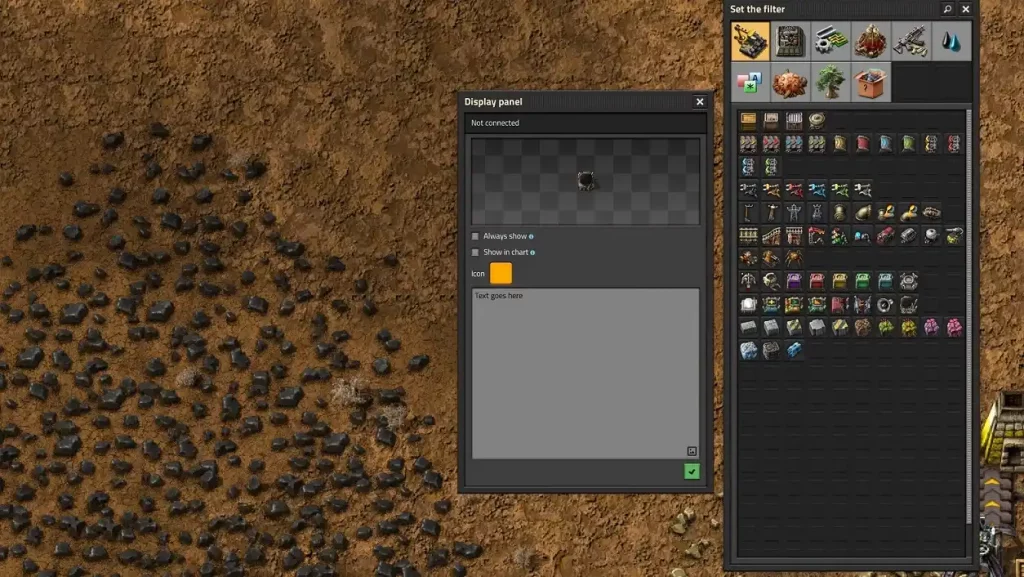 Factorio Display Panel Usage
