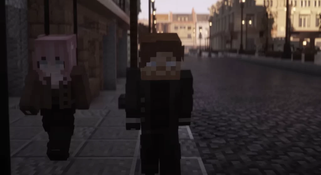 Minecraft Whitepine City Streets Screenshot