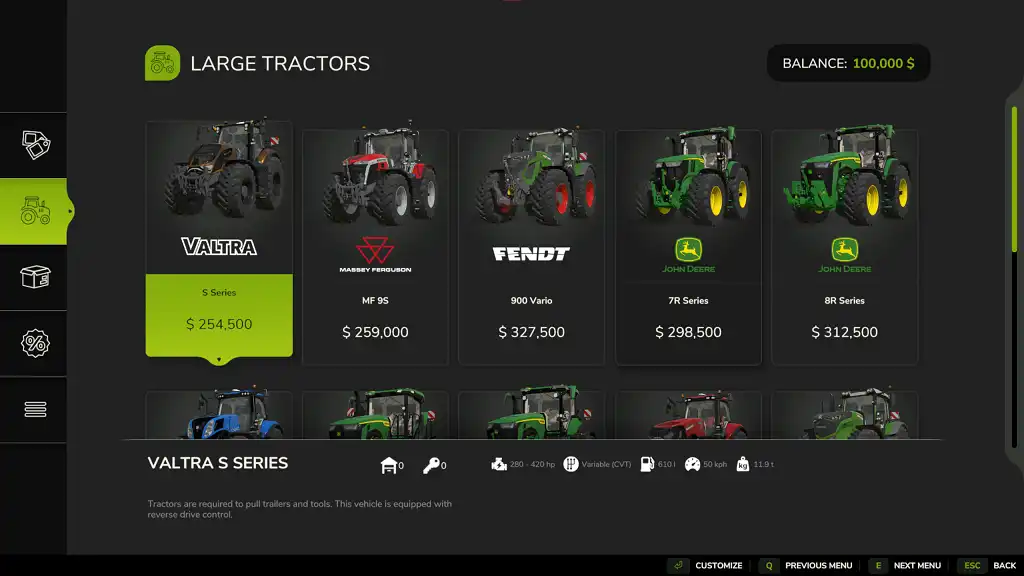 Farming Simulator 25 Large Tractors