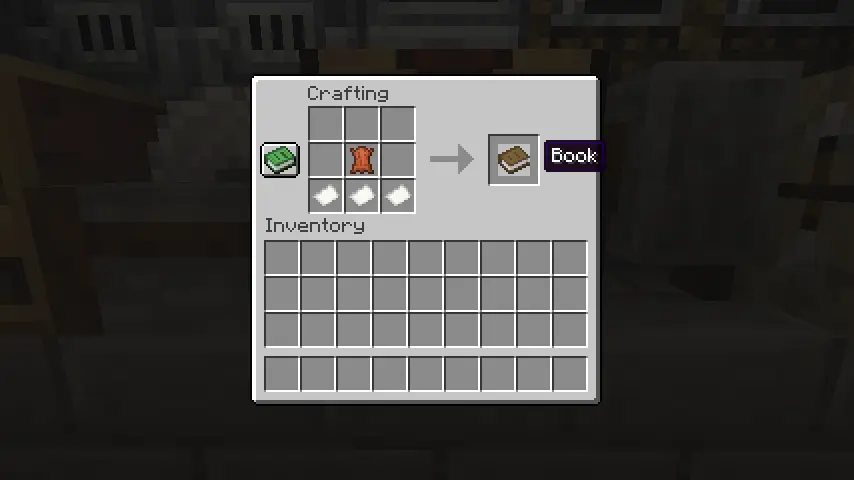 Minecraft Book Crafting Recipe Screenshot