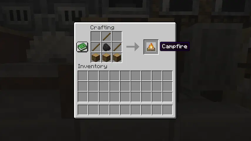 Minecraft Campfire Recipe Screenshot