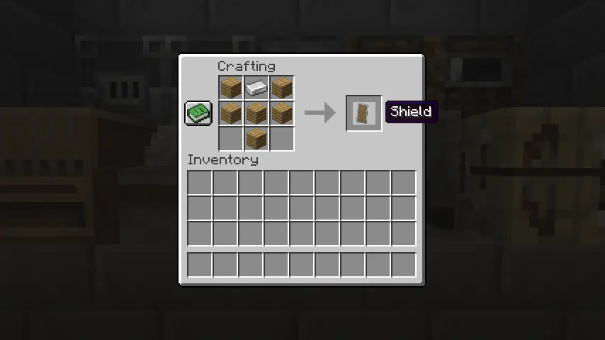 Minecraft Shield Recipe Screenshot