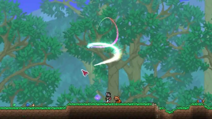 Terraria Rainbow Rod Use