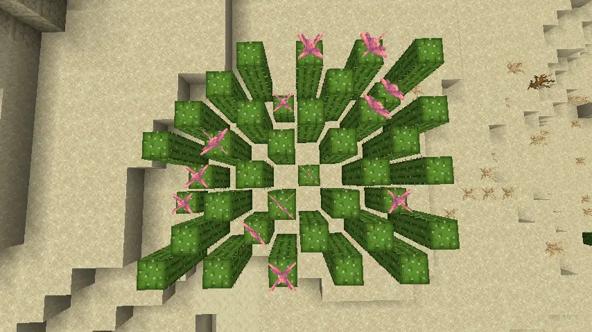 Minecraft Cactus Flower Farm Screenshot