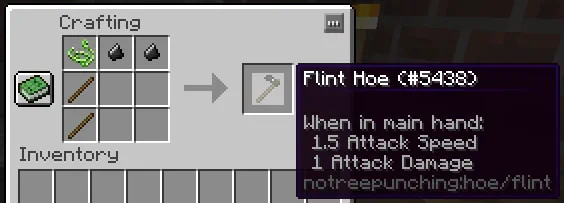 Flint Hoe Crafting Recipe Screenshot