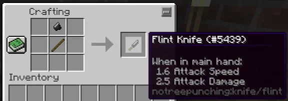 Flint Knife Crafting Recipe Screenshot