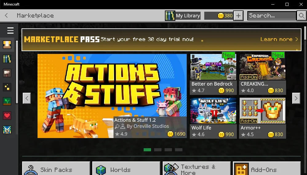 Minecraft Marketplace Screenshot