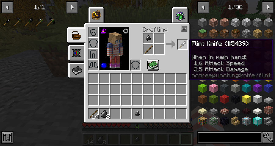 RLCraft Crafting Flint Knife Screenshot