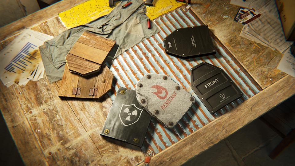 The Crafting Update Rust Patch Notes: Armor on Table Screenshot