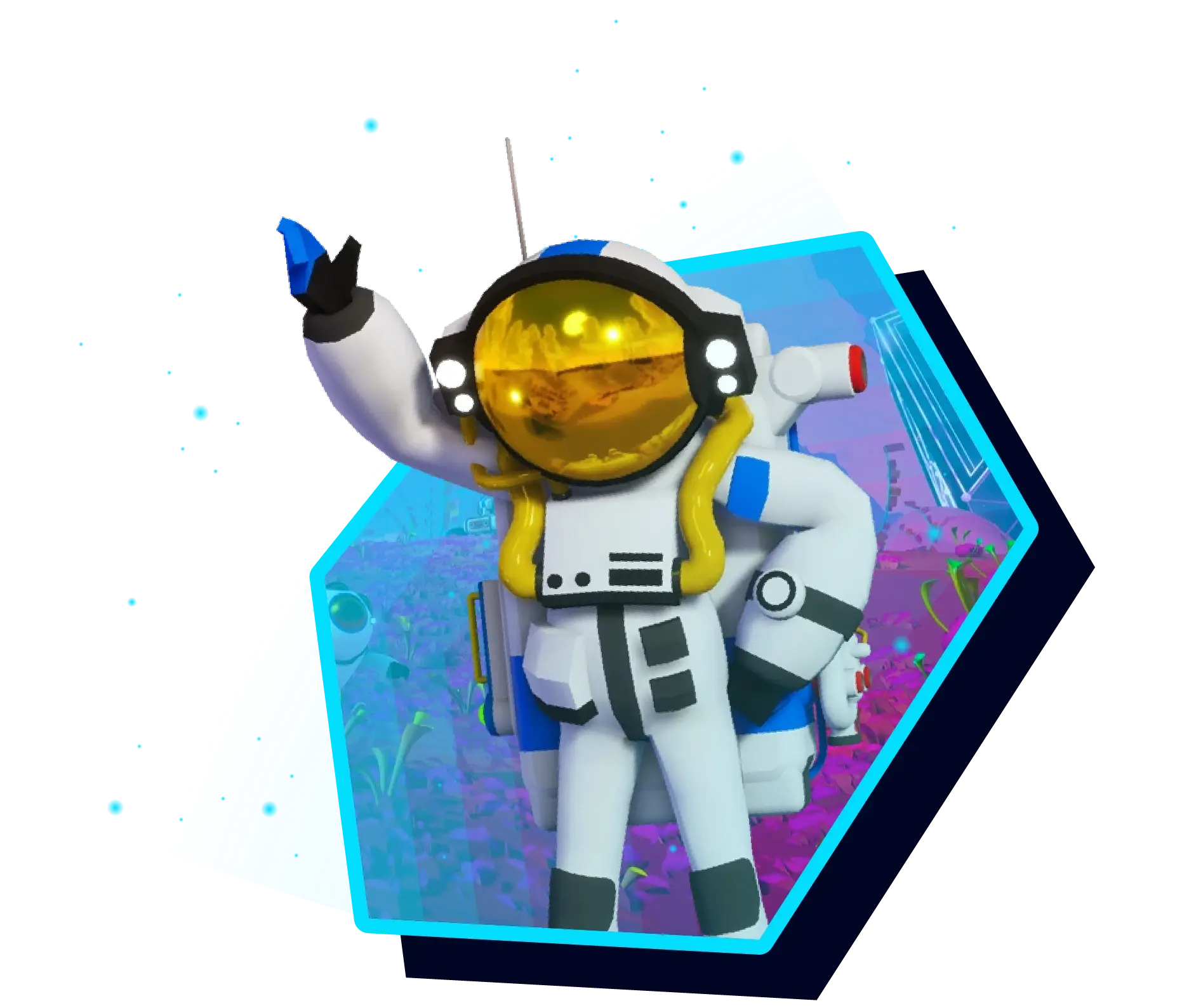 Astroneer model saluting